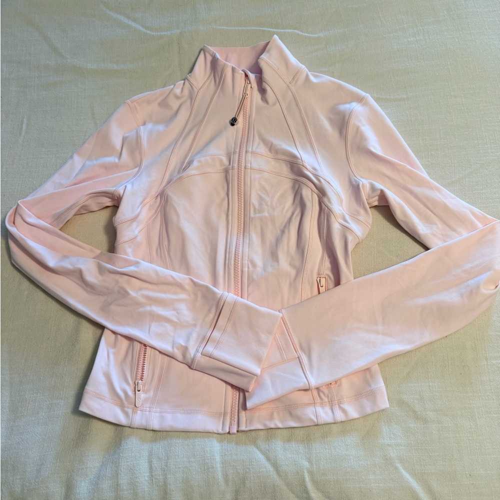 lululemon cropped define jacket, strawberry milkshake, size 6